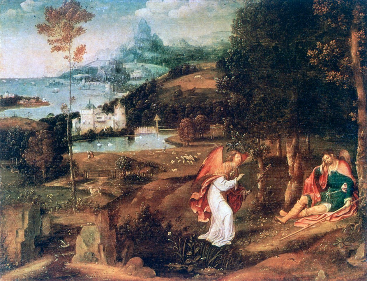 Saint Roch ile Manzara Sahnesi, c1500-1524 by Joachim Patinir