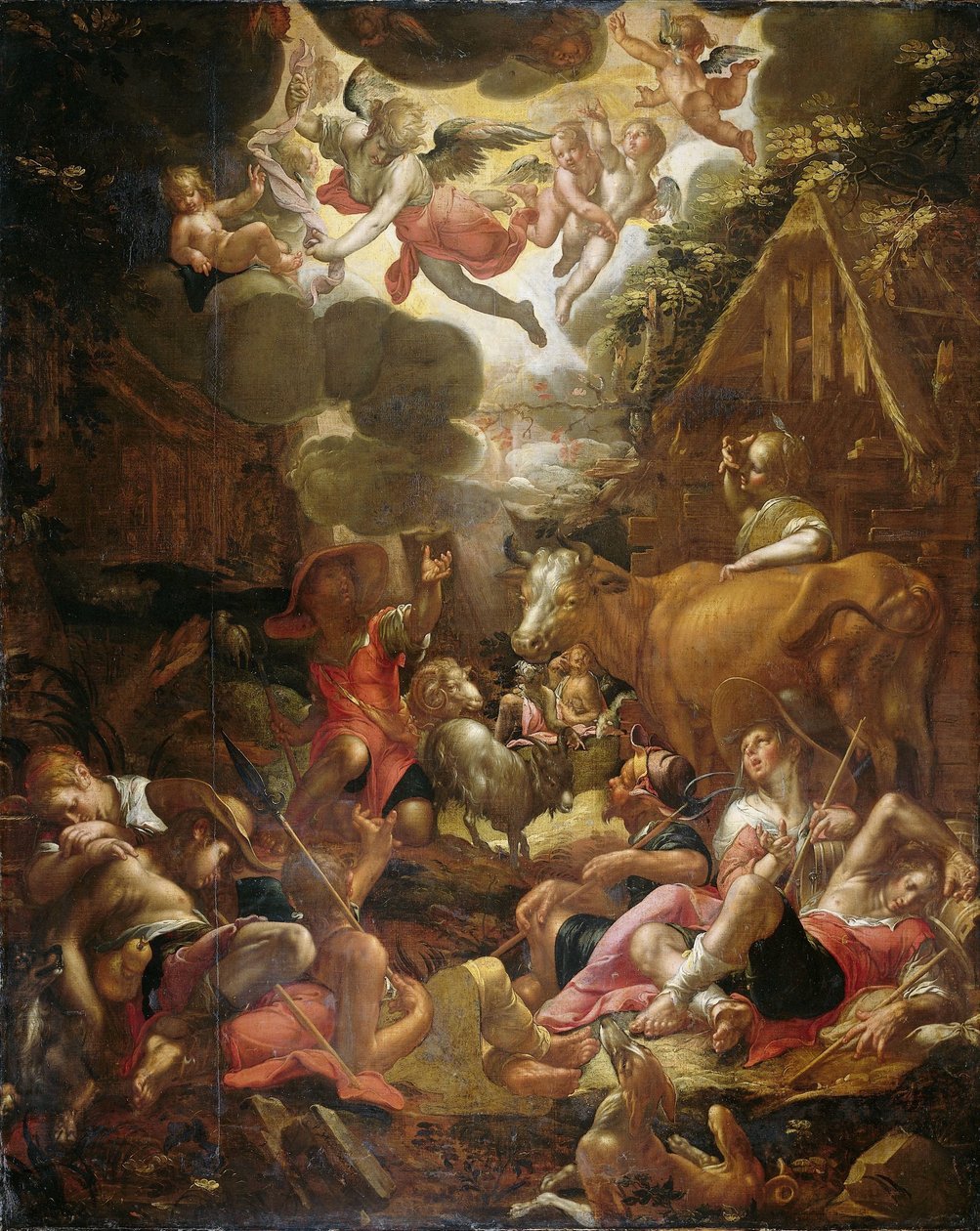 Çobanlara Duyuru by Joachim Wtewael or Utewael