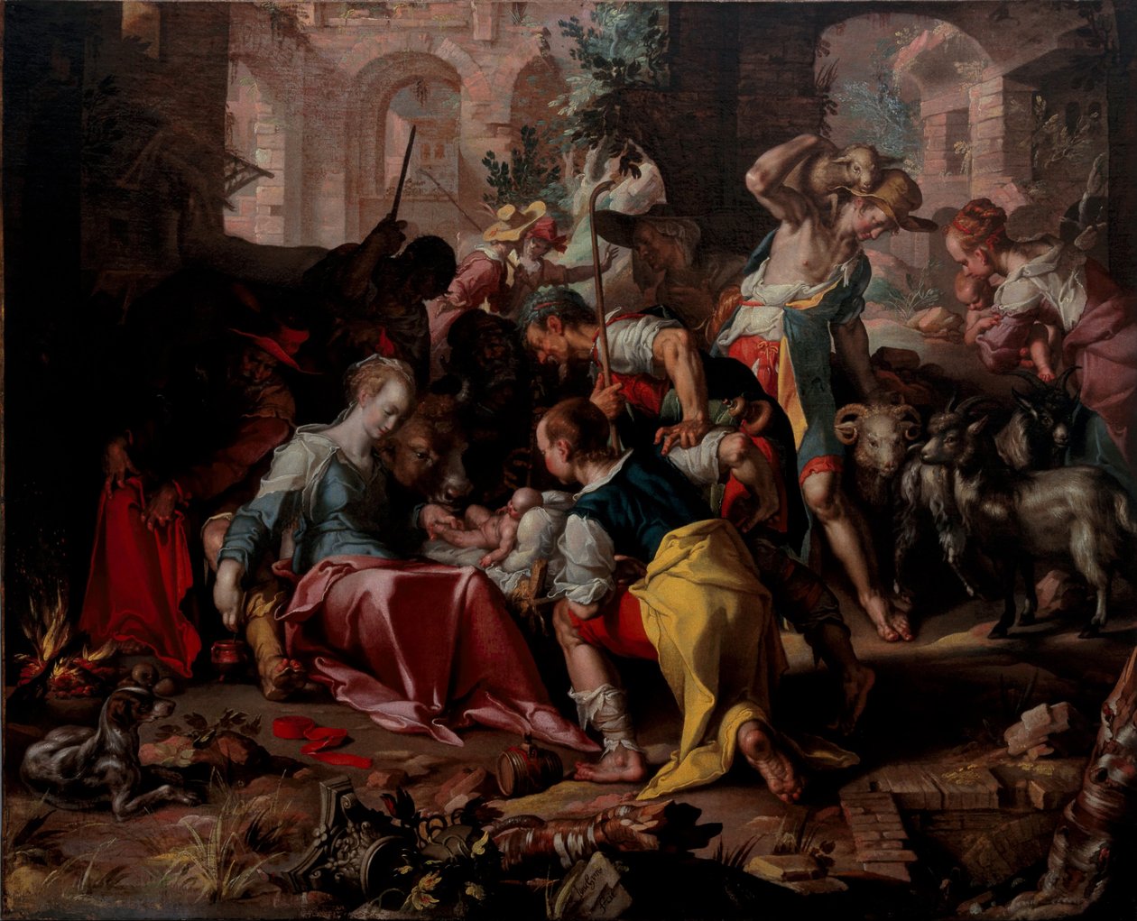 Çobanların Hayranlığı, 1598 by Joachim Wtewael or Utewael