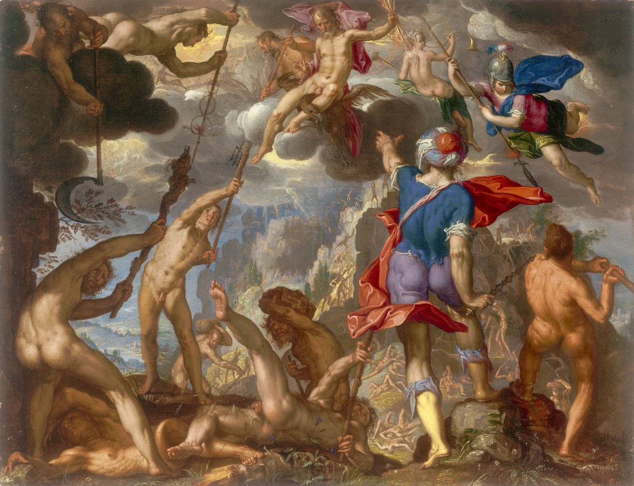 Tanrılar ve Devler Arasındaki Savaş, c.1608 by Joachim Wtewael or Utewael
