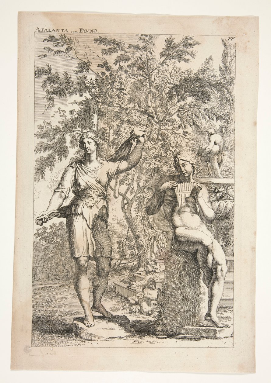 Atalanta ve Faun by Joachim von Sandrart