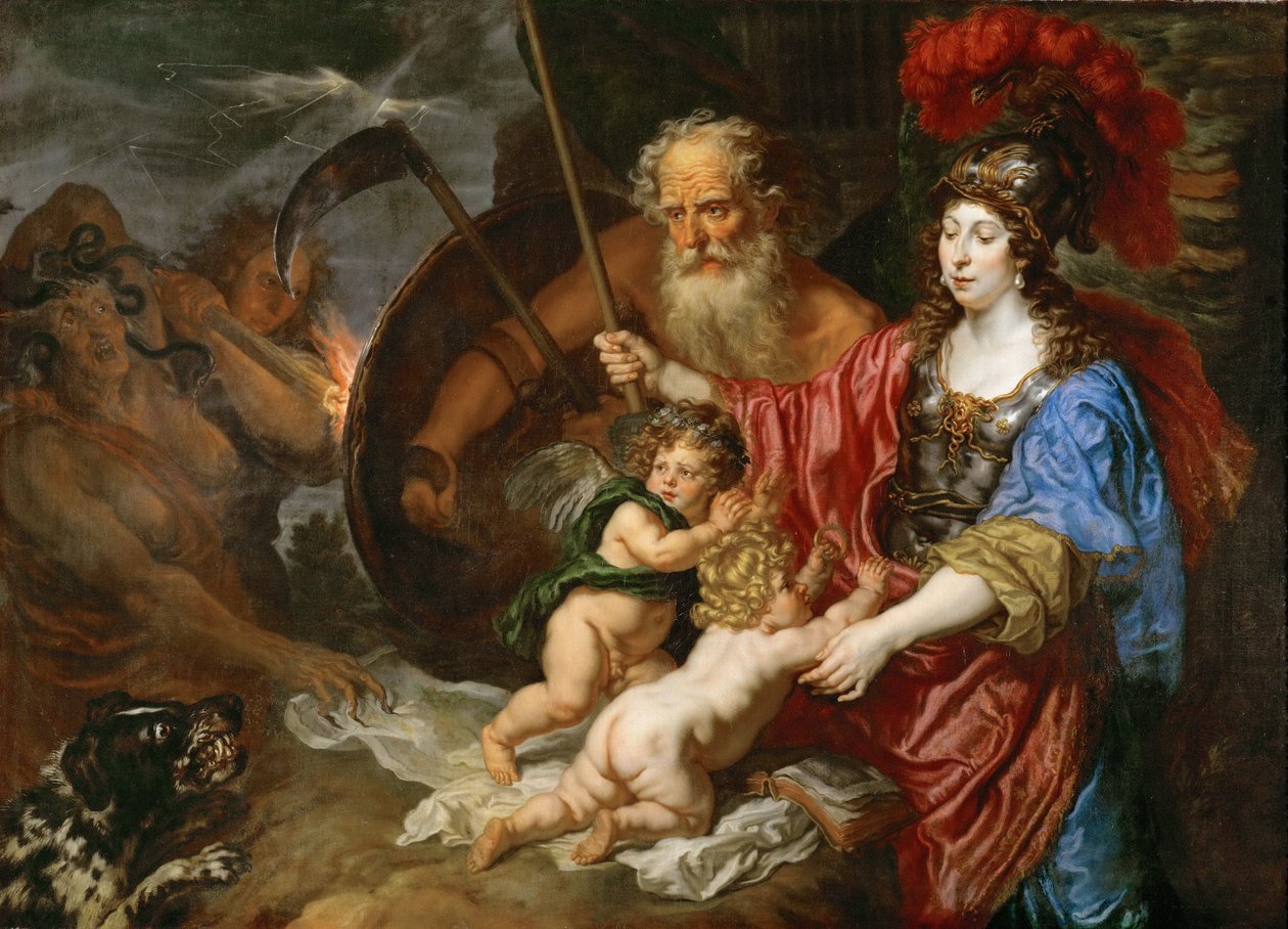 Barok: Minerva ve Satürn Sanatı ve Bilimi Kıskançlık ve Yalandan koruyor - Minerva ve Satürn, Sanatı ve Bilimi Kıskançlık ve Yanlışlıktan koruyor Sandrart, Joachim, von (1606-1688) by Joachim von Sandrart