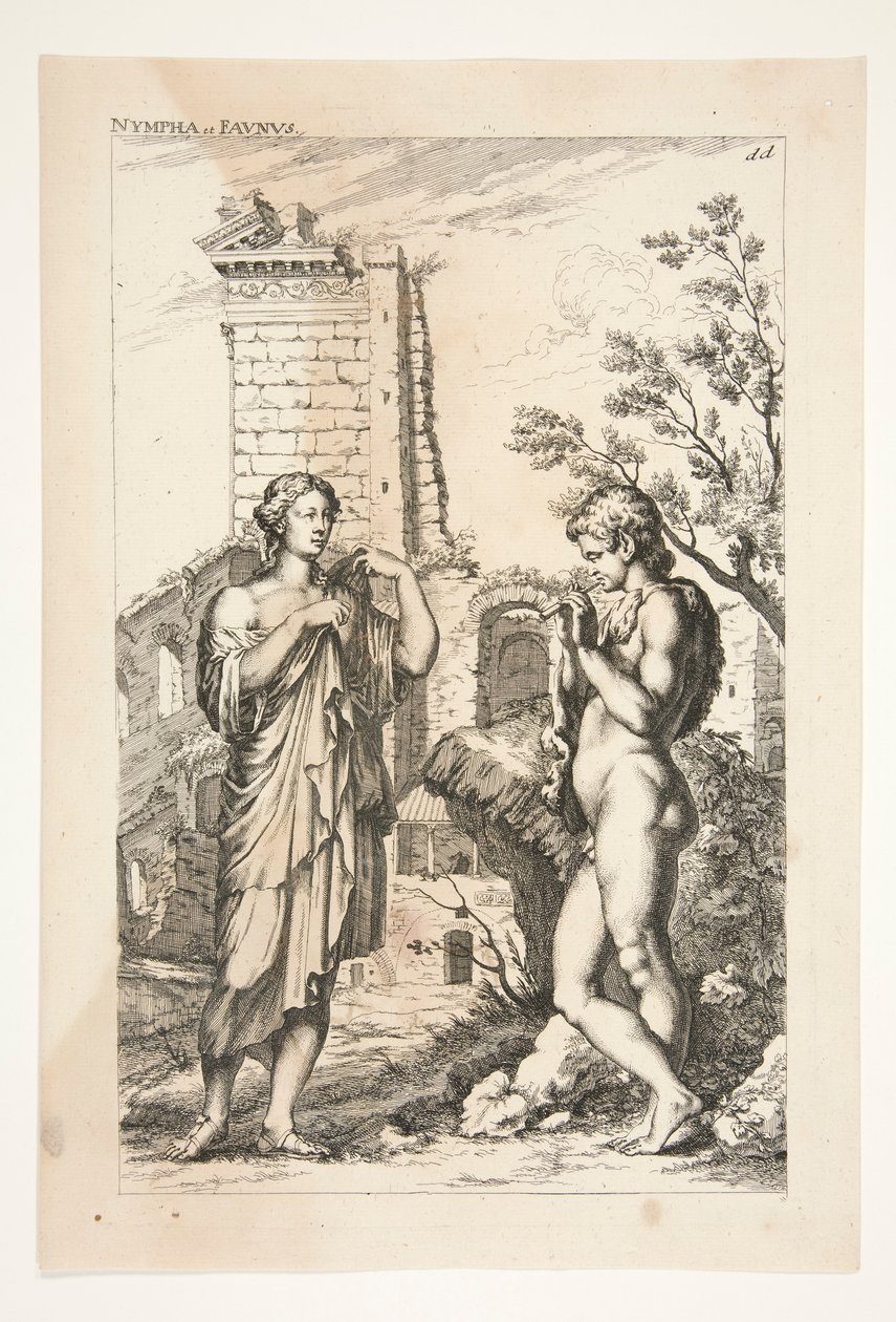 Diane de Gabies ve Faun by Joachim von Sandrart