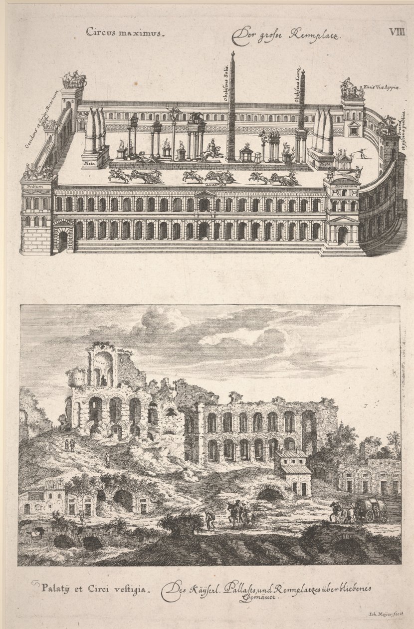 Joachim von Sandrart'ın "Des Alten und Neuen Roms Grosser Schau-Platz" adlı eserinden illüstrasyon by Joachim von Sandrart