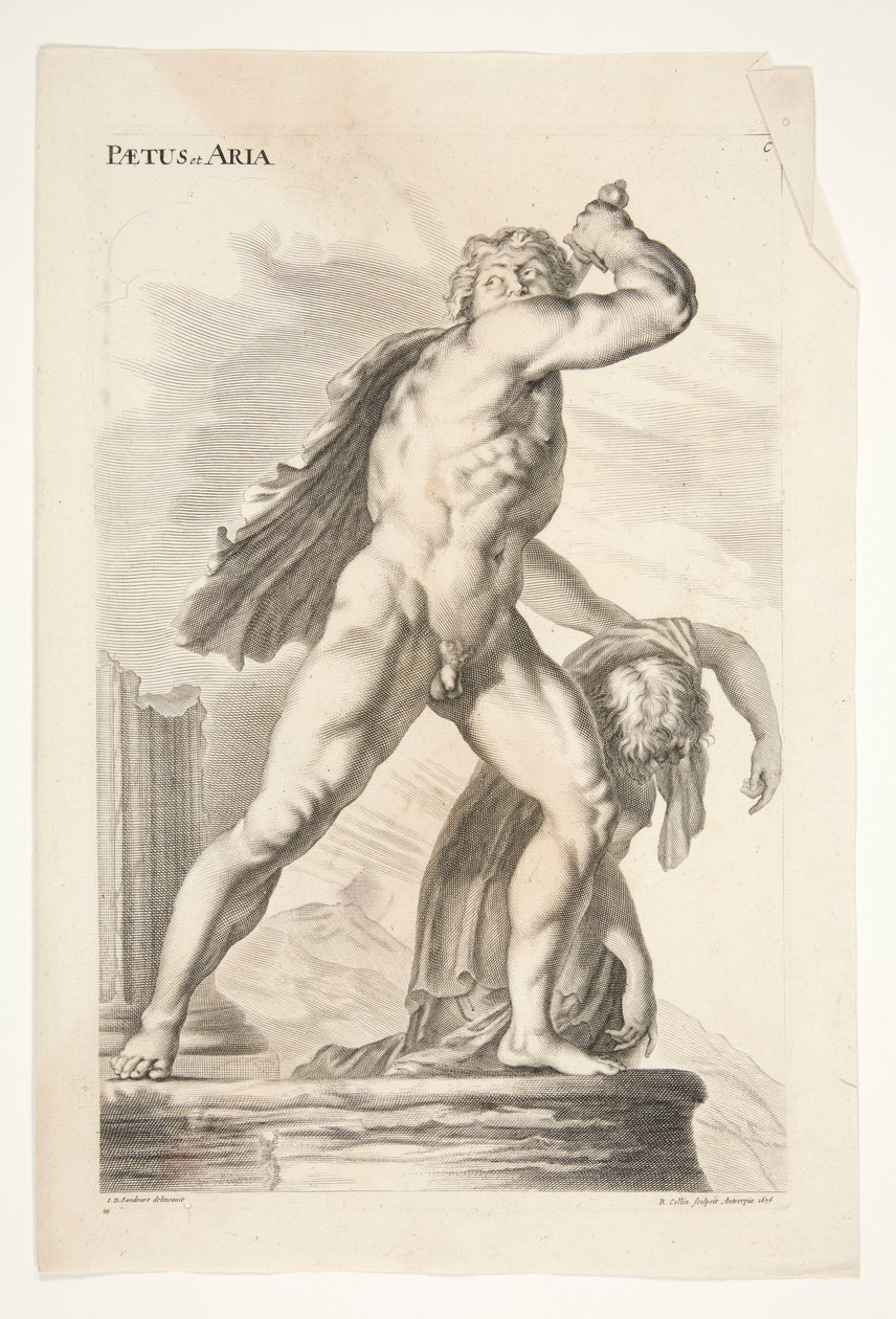 Heykelden Paetus ve Aria by Joachim von Sandrart