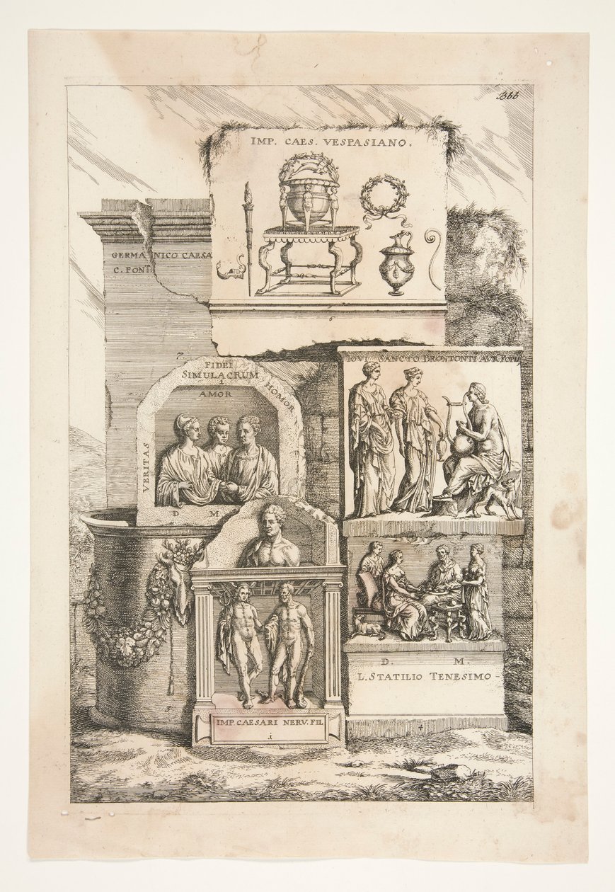 Yazıtlı Roma Kabartmaları by Joachim von Sandrart