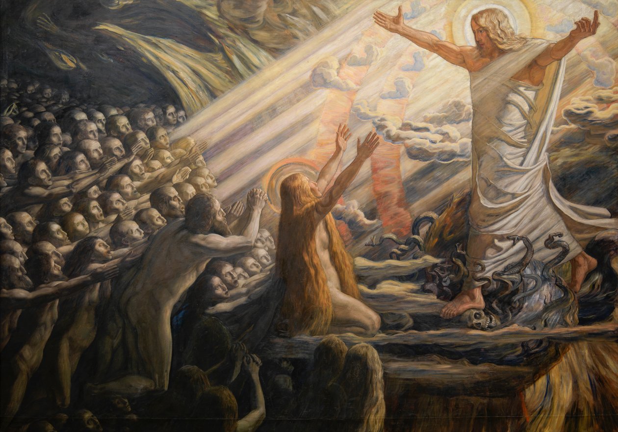 Ölüler Diyarında İsa by Joakim Frederik Skovgaard