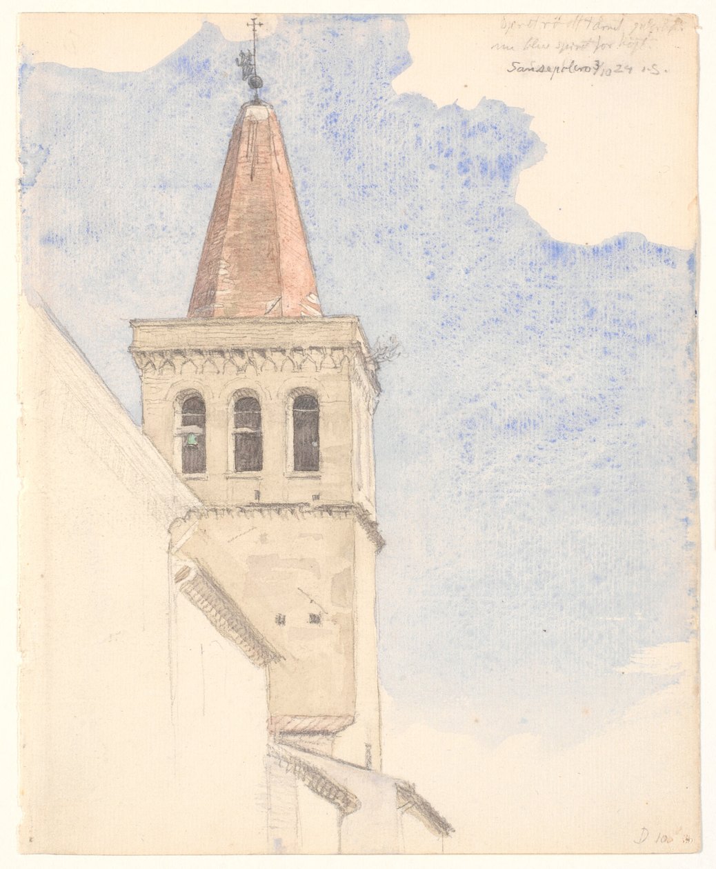 Sansepolcro'daki saat kulesi by Joakim Frederik Skovgaard