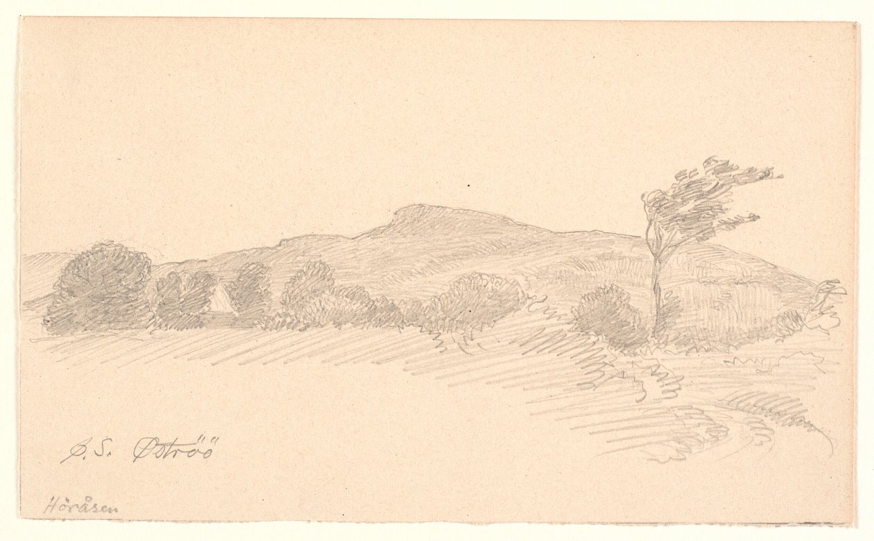 Höråsen sırtı manzaralı manzara. Öströö by Joakim Frederik Skovgaard