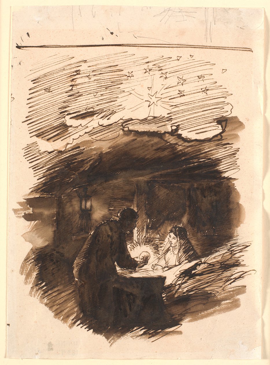 "Noel Arifesi" taslağı by Joakim Frederik Skovgaard