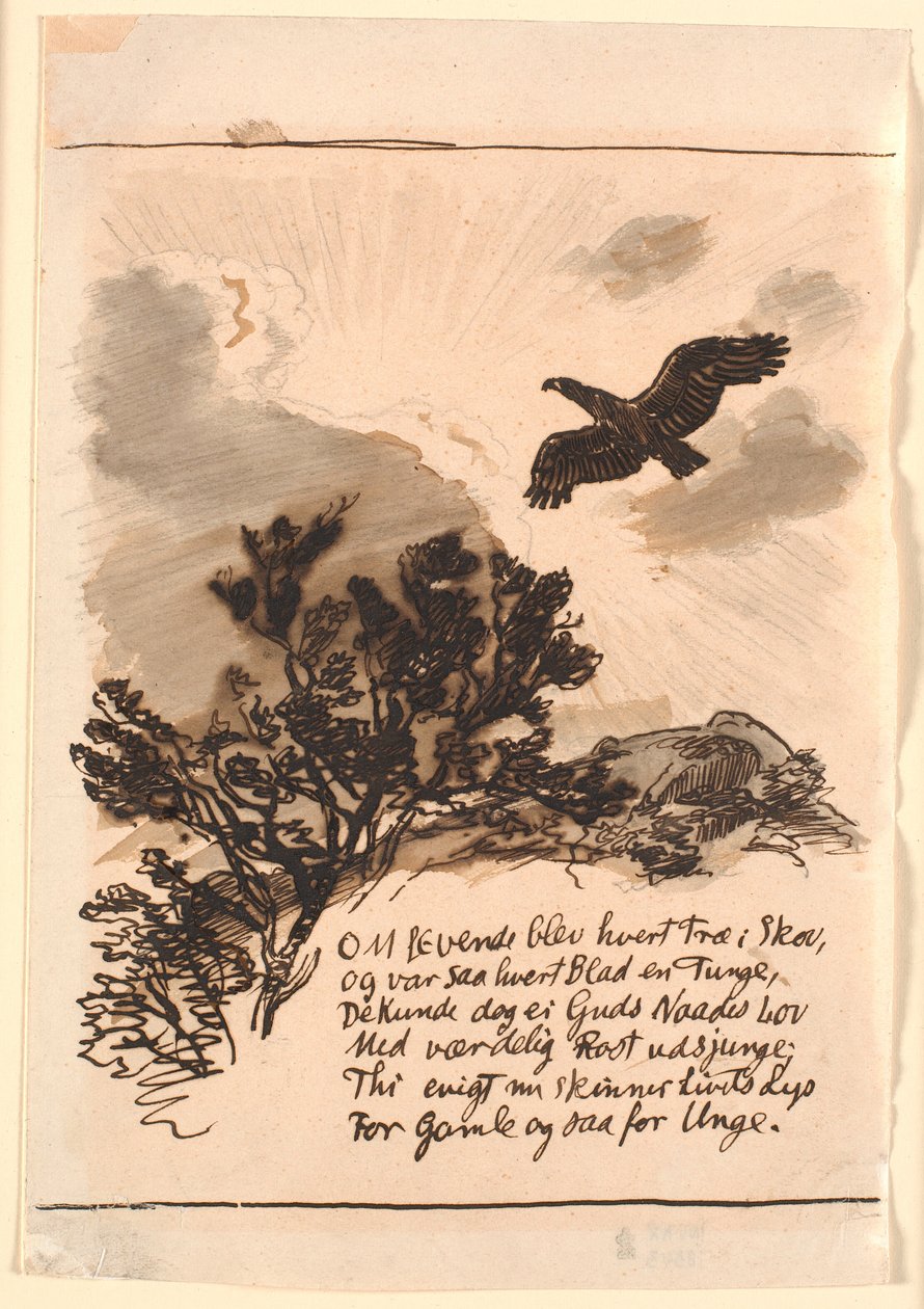 "Kartal" taslağı by Joakim Frederik Skovgaard