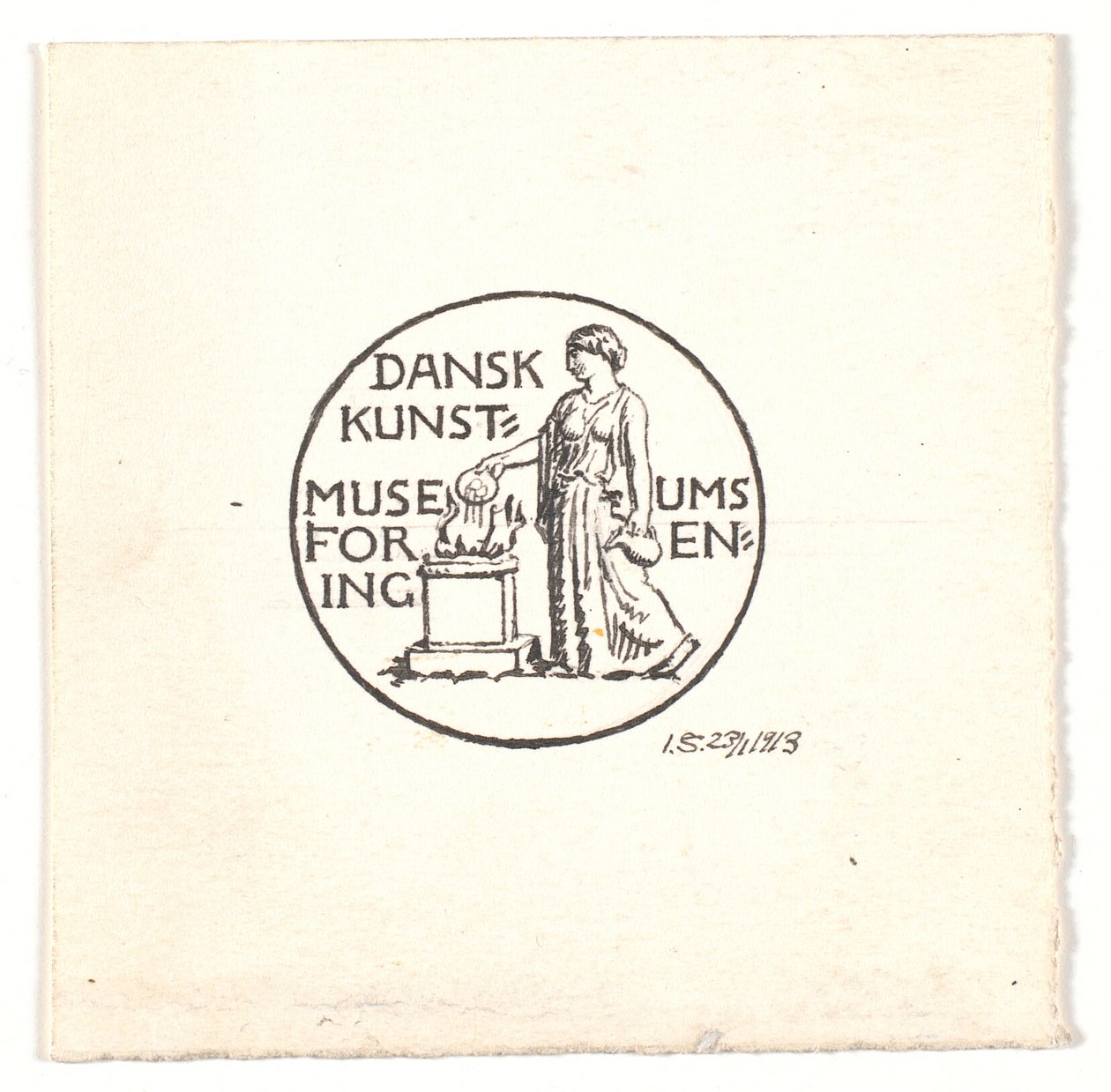 Danimarka Müzeler Sanat Derneği için taslak skeç by Joakim Frederik Skovgaard
