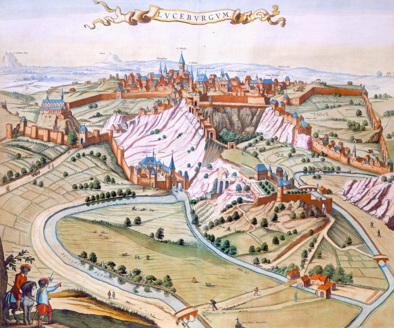Dükalığın başkenti Lüksemburg by Joan Blaeu