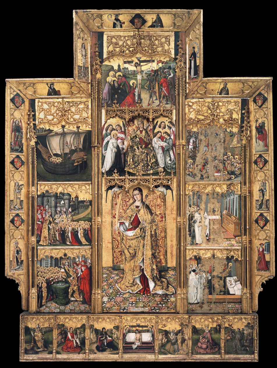 Aziz Ursula ve On Bir Bin Bakirenin Altarpiece by Joan Reixach
