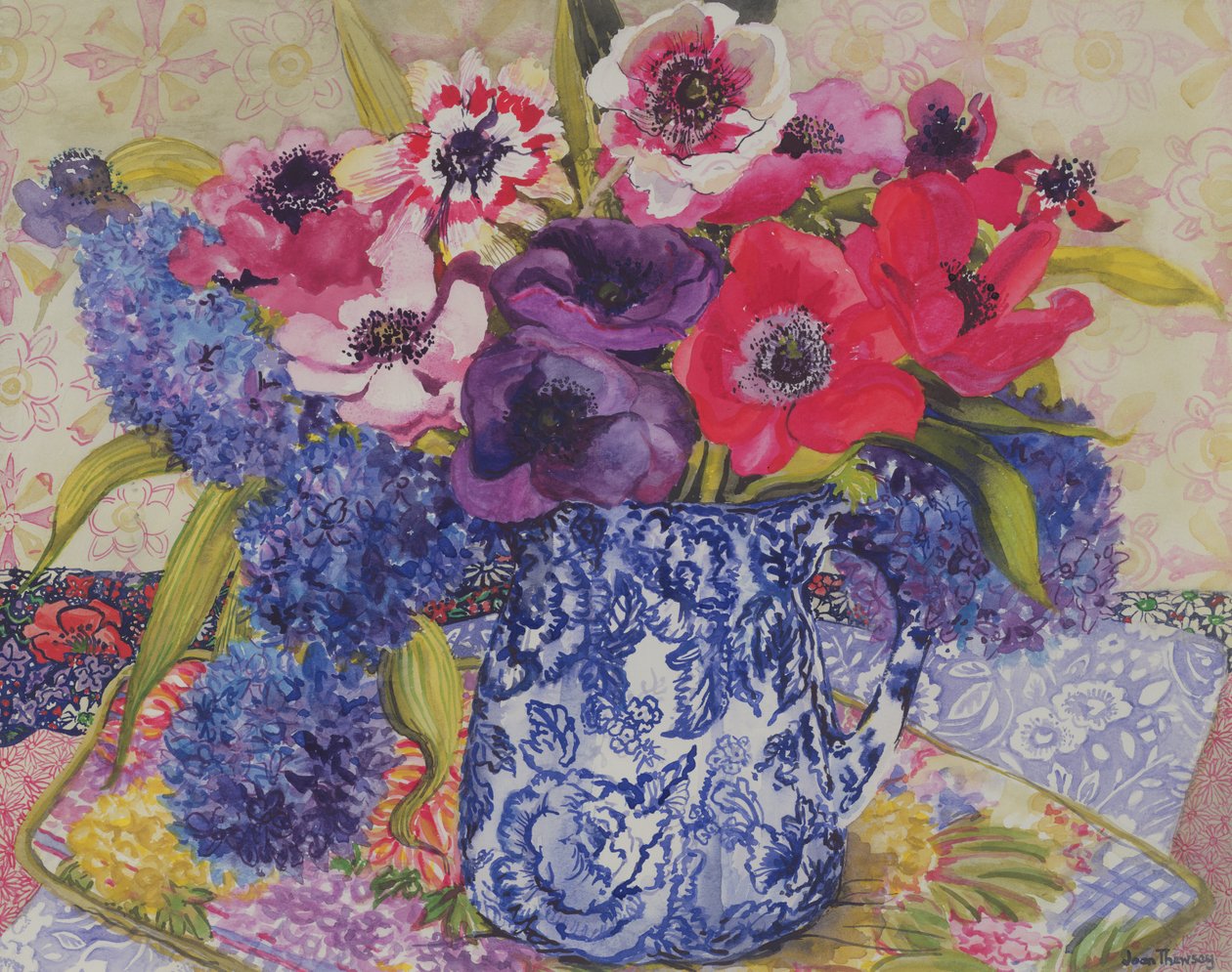 Antika Sürahideki Anemonlar by Joan Thewsey