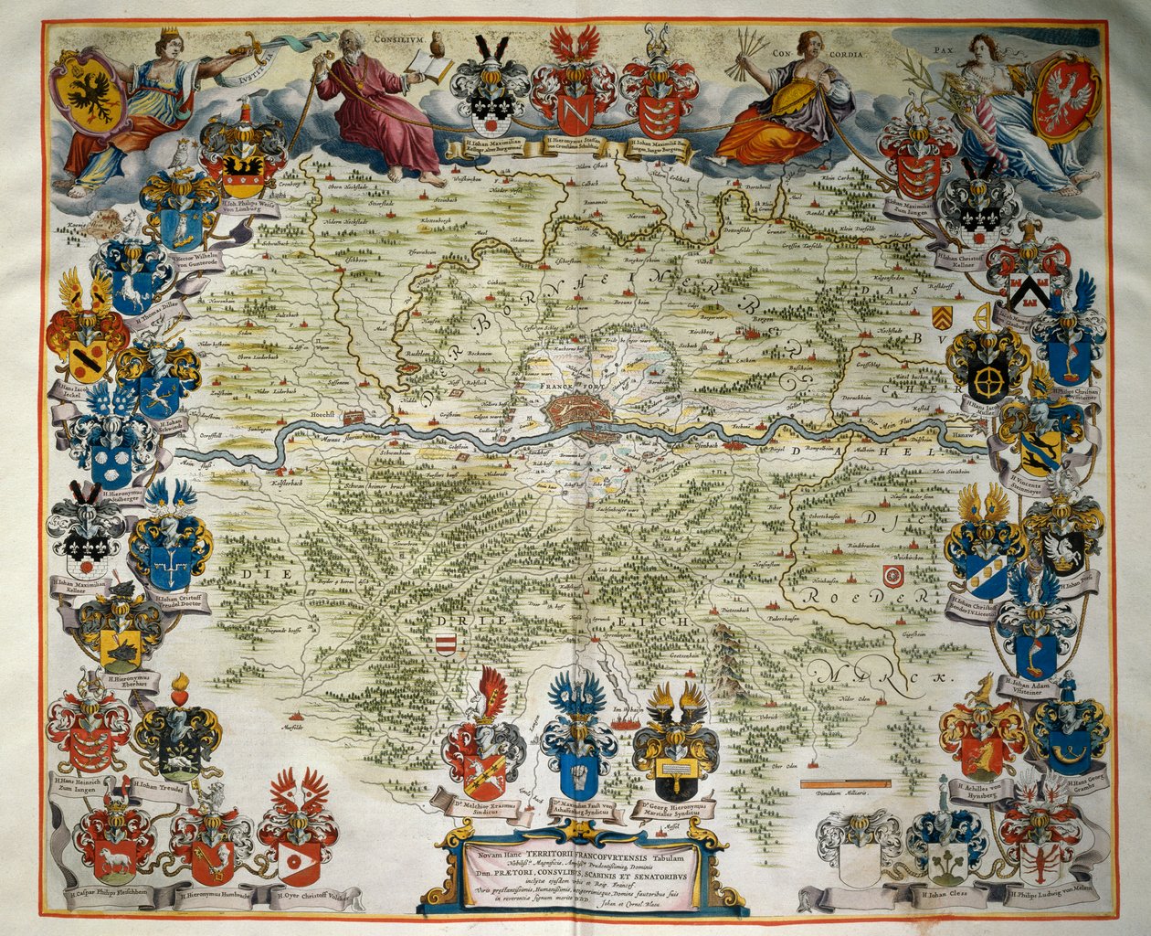 Frankfurt ve bölgesi, Cilt III, Atlas Maior, Joan Blaeu (1596-1673), bakır gravür, Amsterdam by Joan Blaeu