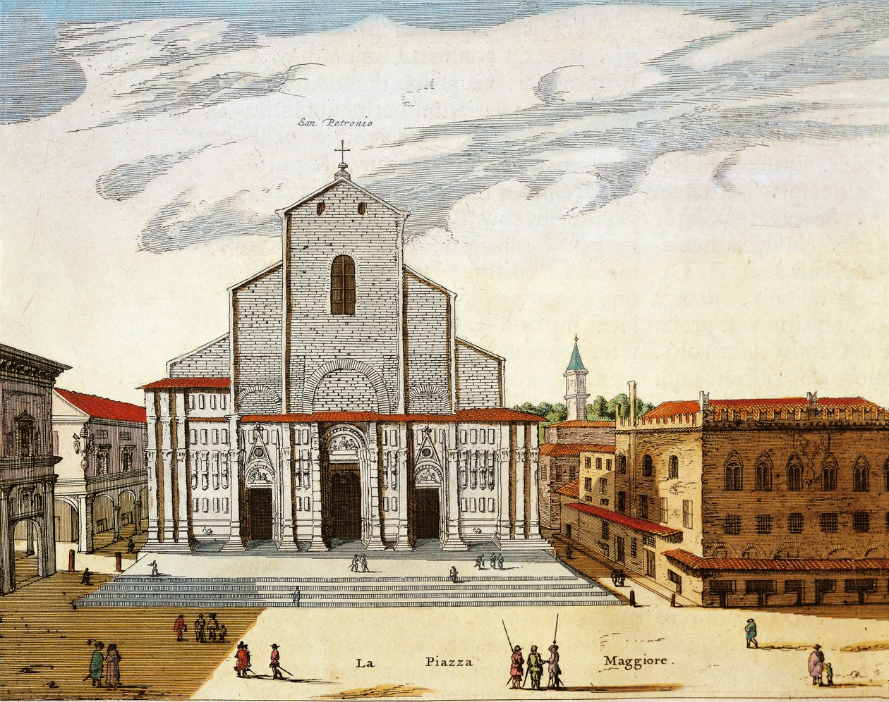 İtalya, Bologna, San Petronio Katedrali, VeNice, Yazdır by Joan Blaeu