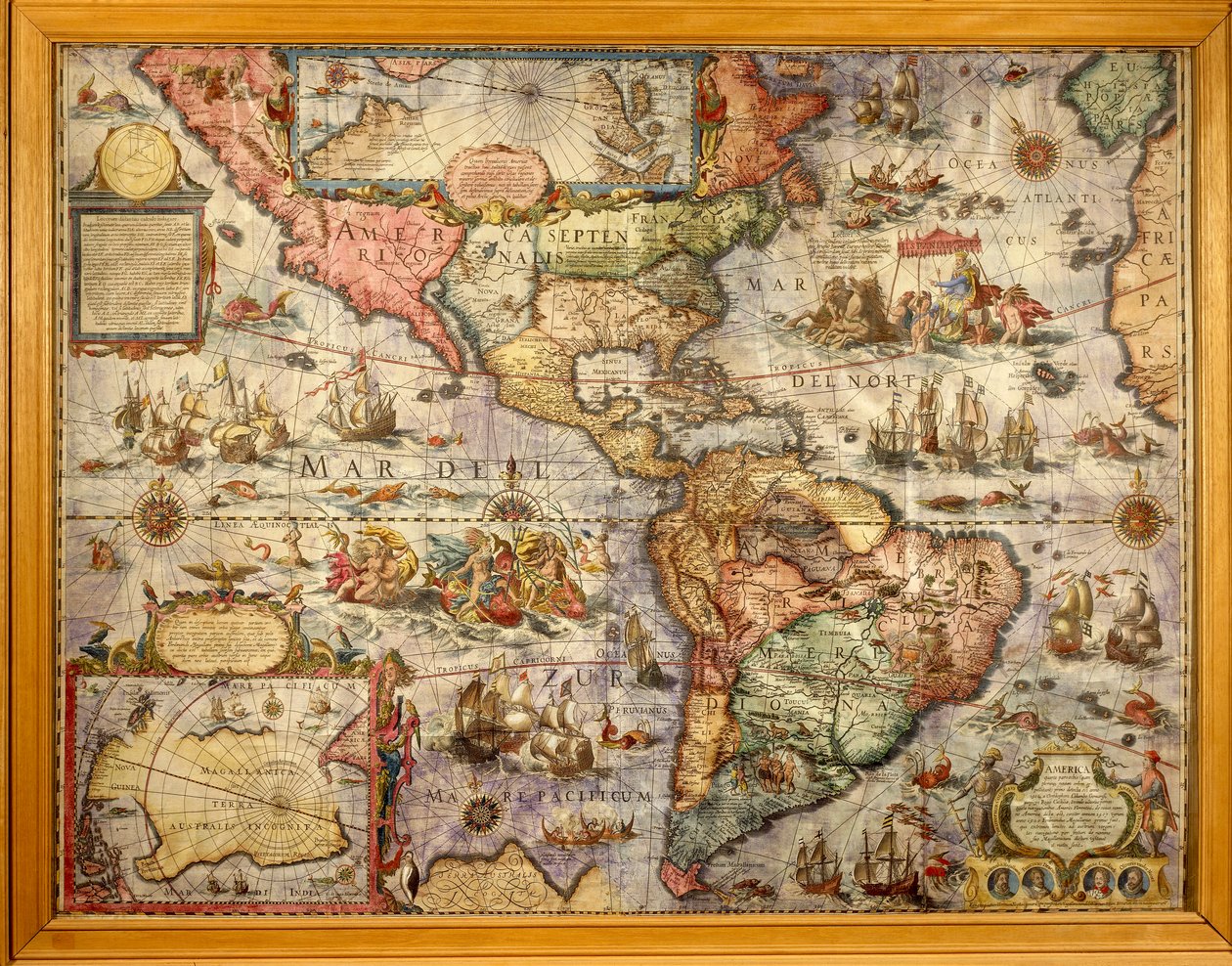 Joan Blaeu tarafından oluşturulan Amerika Haritası by Joan Blaeu