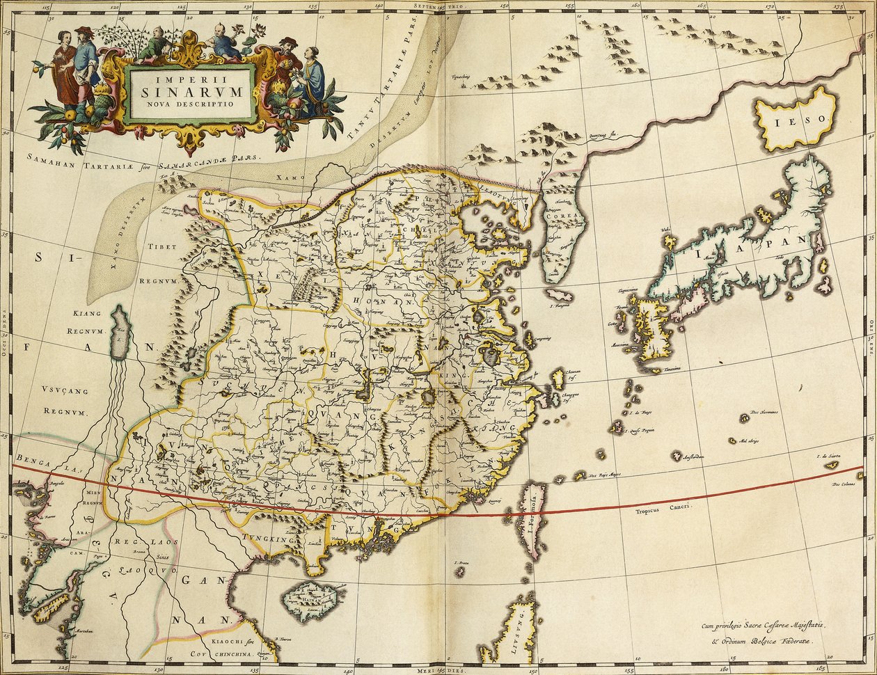 "Atlas Maior Sive Cosmographia Blaviana"dan Çin Haritası, 1662 by Joan Blaeu