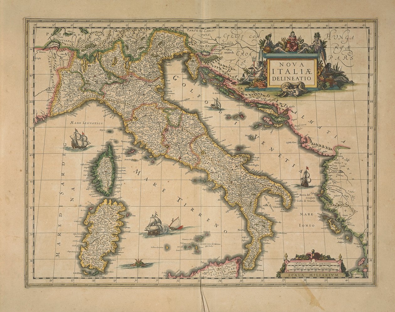 Joan Blaeu tarafından İtalya Haritası by Joan Blaeu