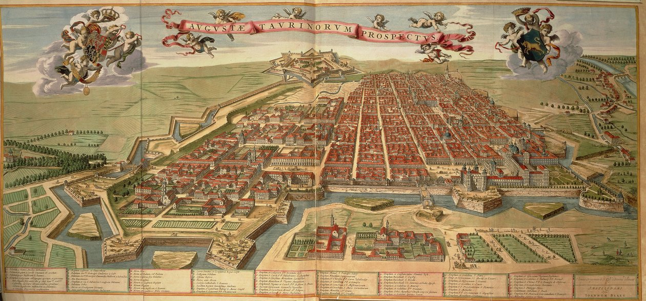 Torino Haritası, Joan Blaeu tarafından Theatrum Sabaudiae