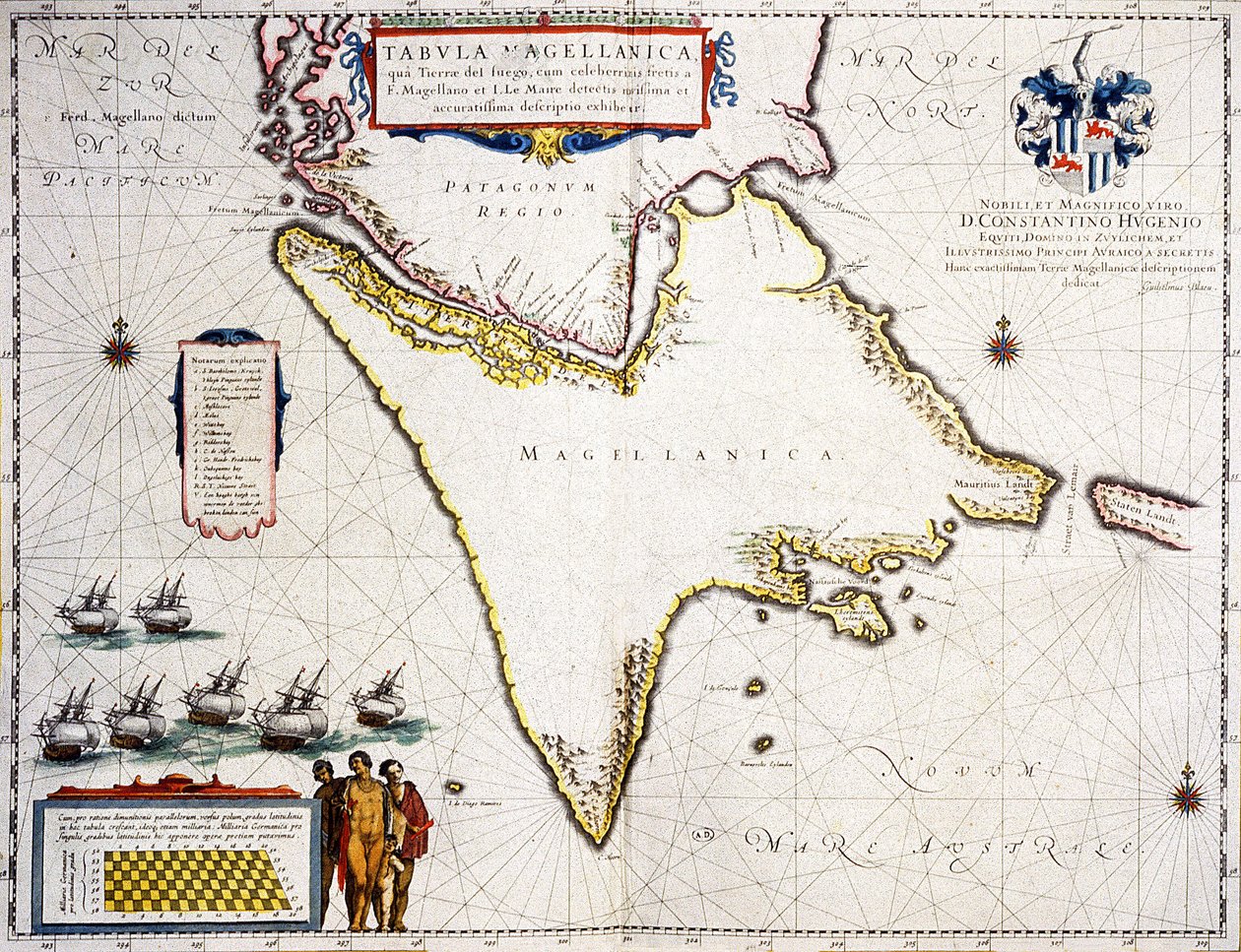 Tabula Magellanica : Macellan Boğazı Haritası by Joan Blaeu