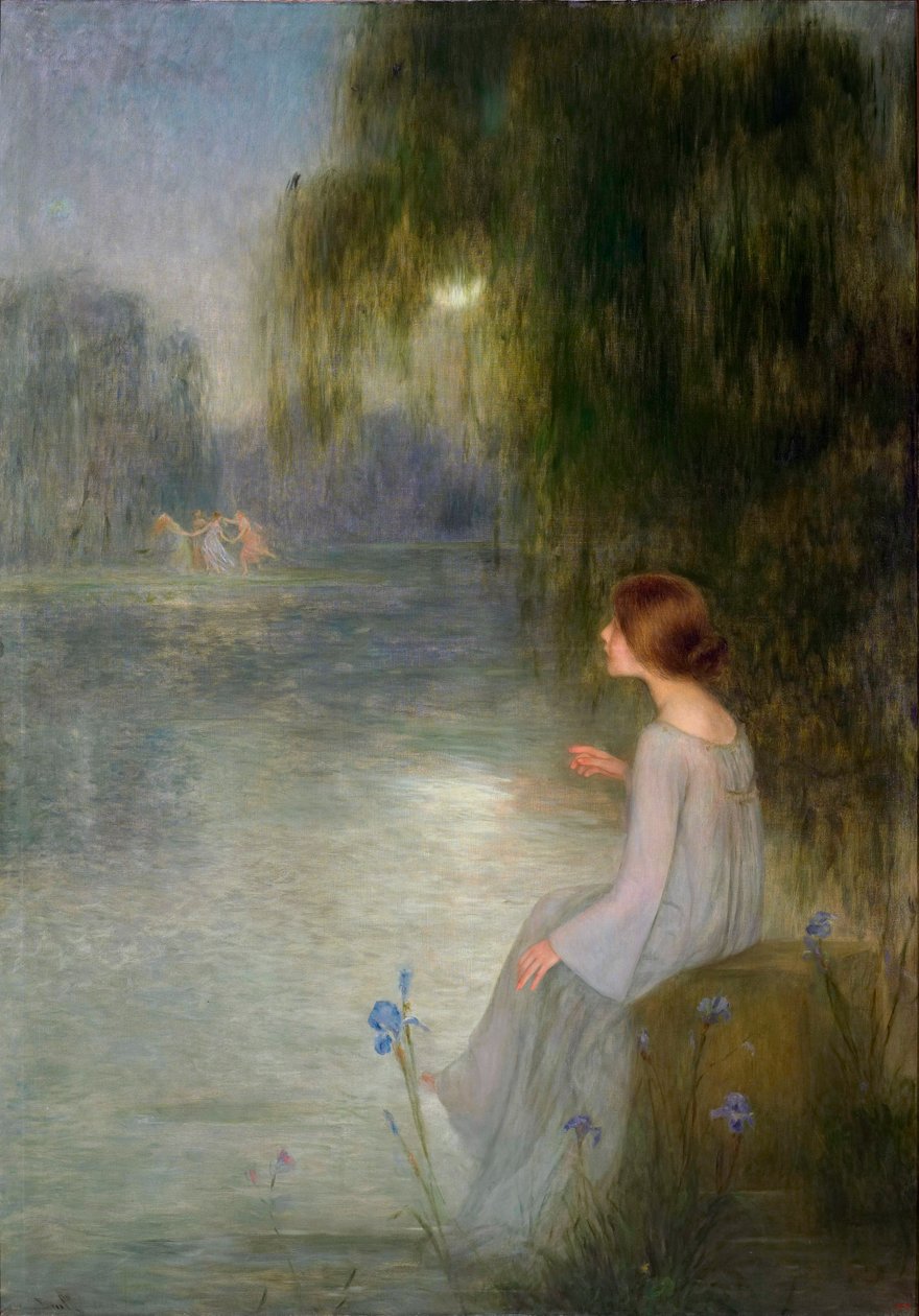 Reve - Rüya - Tablo Joan Brull (1863-1912) - c. 1905 - Tuval üzerine yağlı boya - sembolizm - 200x141 - Katalonya Ulusal Sanat Müzesi, Barselona by Joan Brull