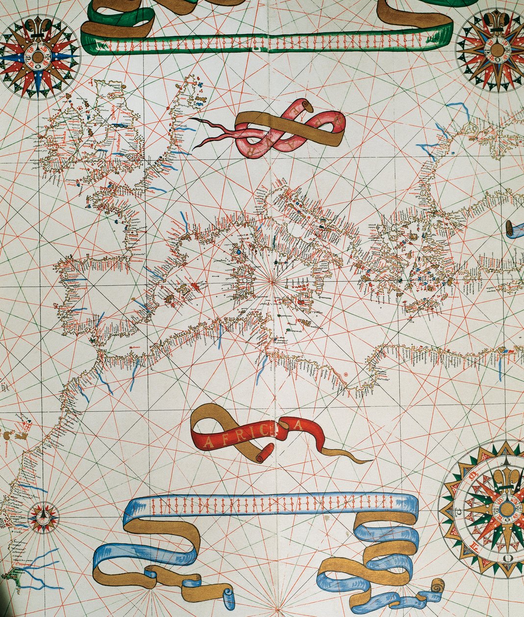 Avrupa Haritası ve Kuzey Afrika kıyıları, 1587 by Joan Martines