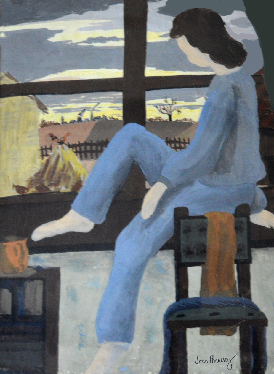 Şafağı İzleyen Kız, 1950, (guaş) by Joan Thewsey