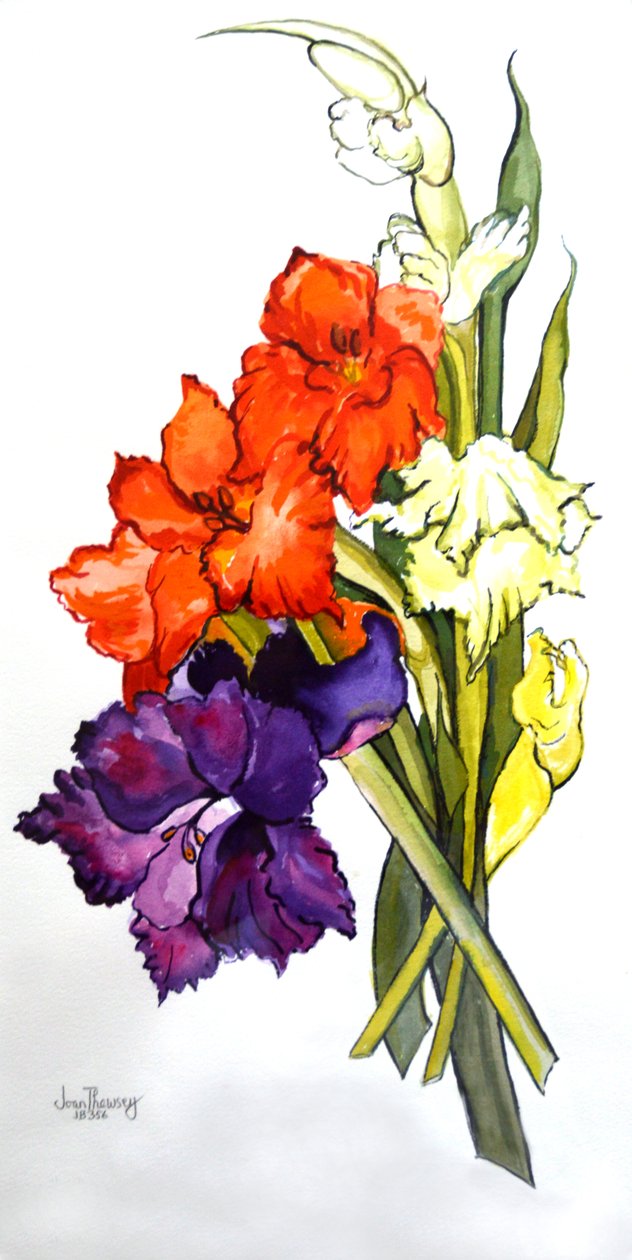 Gladioli, 2011 by Joan Thewsey
