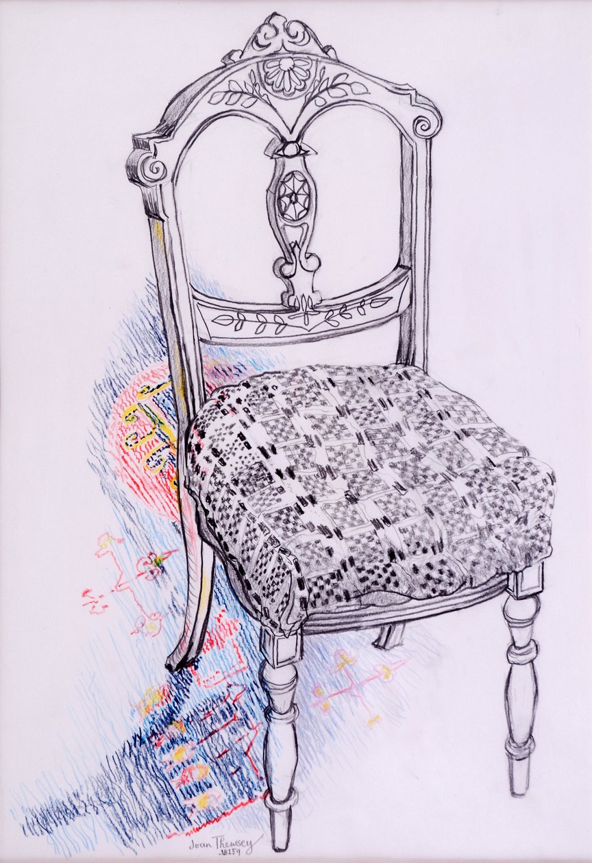 Sandalyemin Portresi, 2000, kurşun kalem by Joan Thewsey