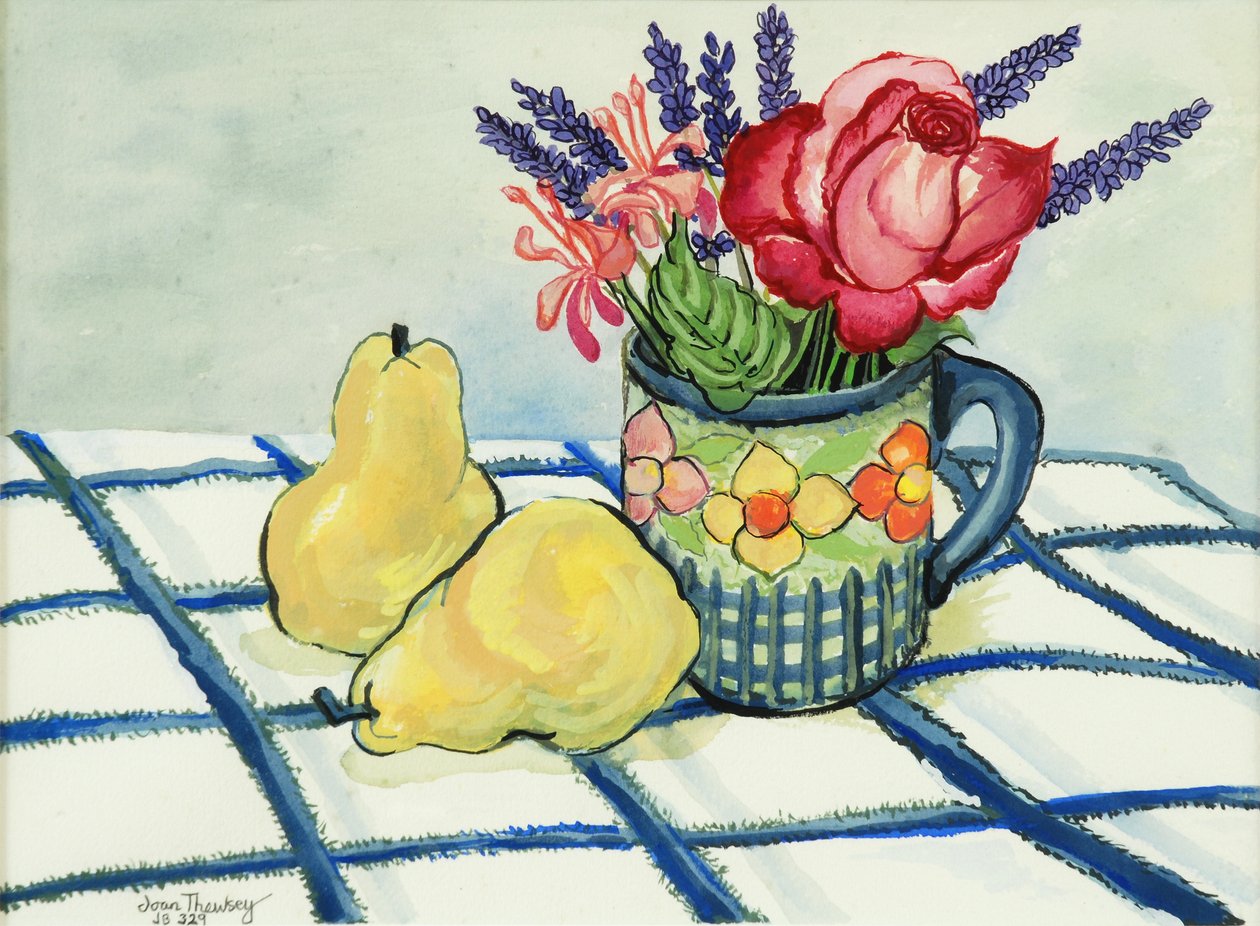 Kırmızı Gül ve İki Armut, 2008, by Joan Thewsey