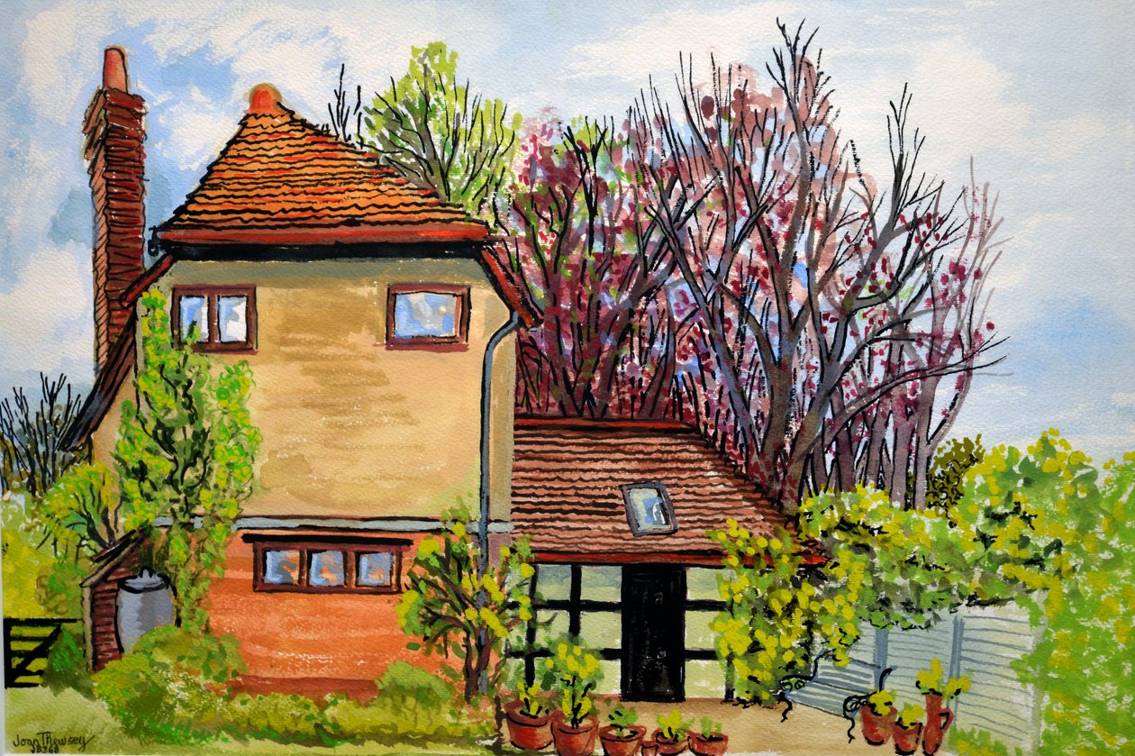 Rose Cottage, Cookham, Lord Astors Çiftliği Cliveden, 2009 by Joan Thewsey