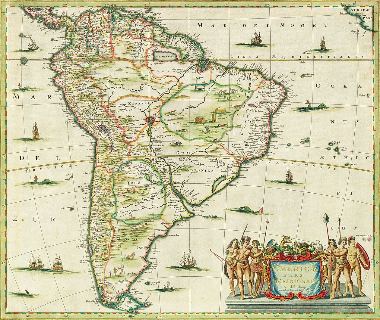 America Pars Meridionalis, Nicolaes Visscher (1618-1709) tarafından derlenen 