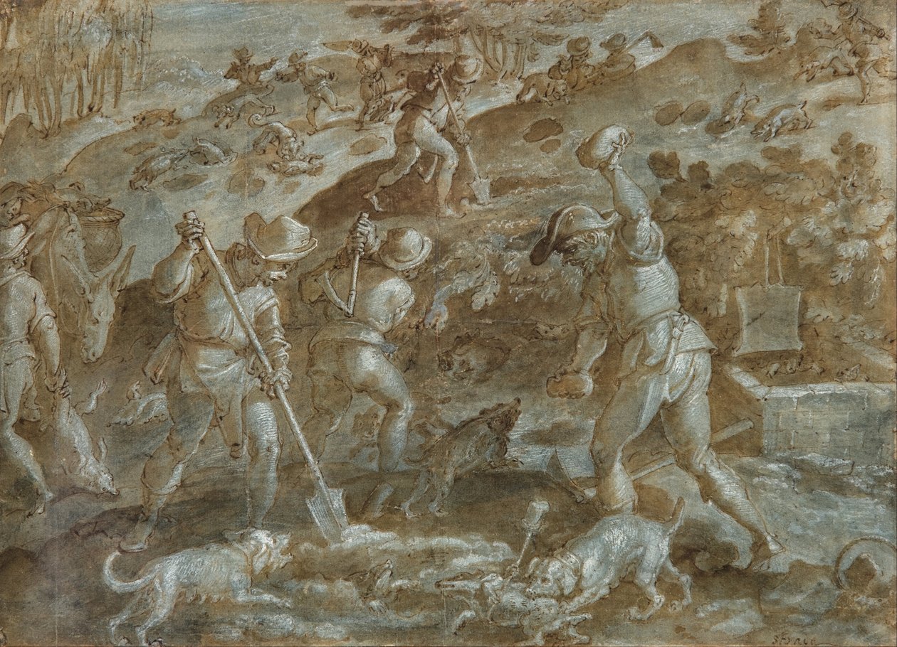 porsuk avı by Joannes Stradanus