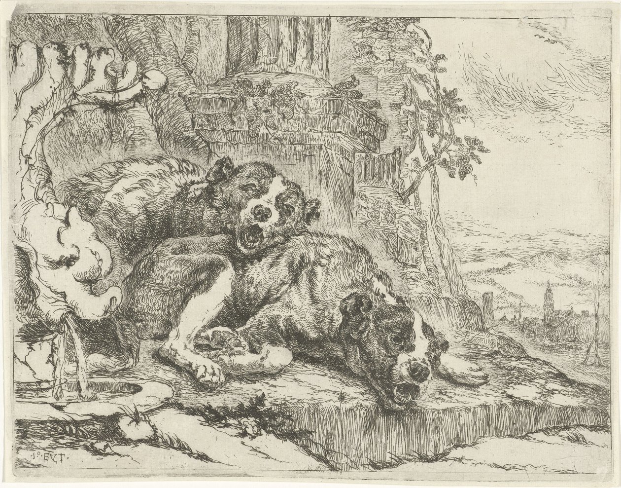 iki yalancı köpek Köpekler (dizi adı) by Joannes Fijt