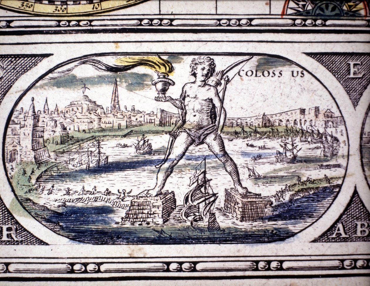 Antik Çağın Yedi Harikasının Temsili: Rodos Heykeli. 1630