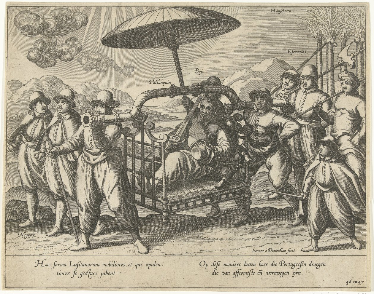 Sedan koltukta Portekizce by Joannes van Doetechum (I)
