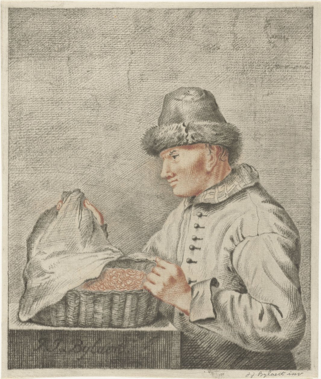 karides satıcısı by Joannis Jacobus Bijlaert (signed by artist)