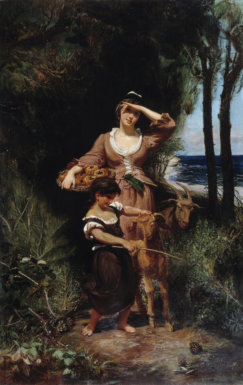 Deniz kenarındaki Chevrere Joanny Rave (1827-1882) tarafından Dim. 219x139cm. Zorunlu söz: Koleksiyon fondasyonu, de Provence, Marsilya