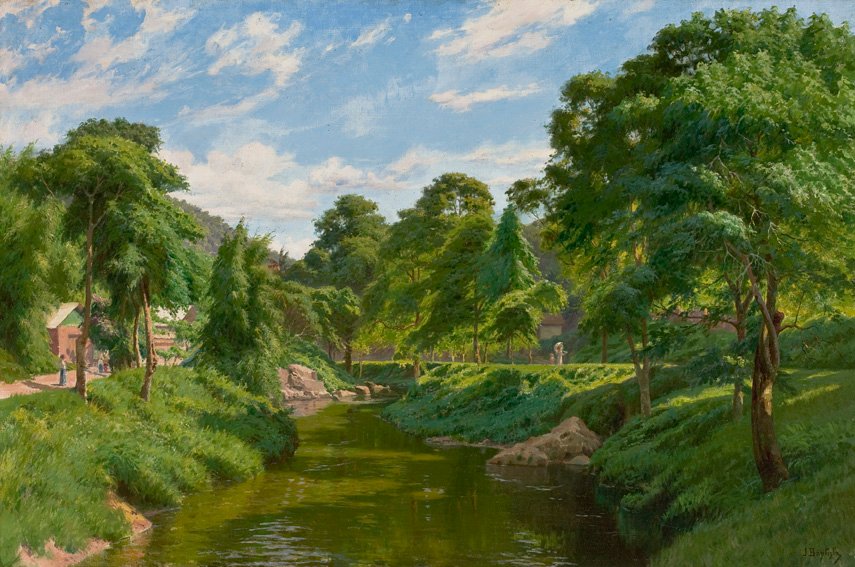 Bir Creekn ile Petropolis Ormanı ManzarasıPortekizler: Riachon ile Petropolis Ormanı Manzarası by Joao Batista da Costa