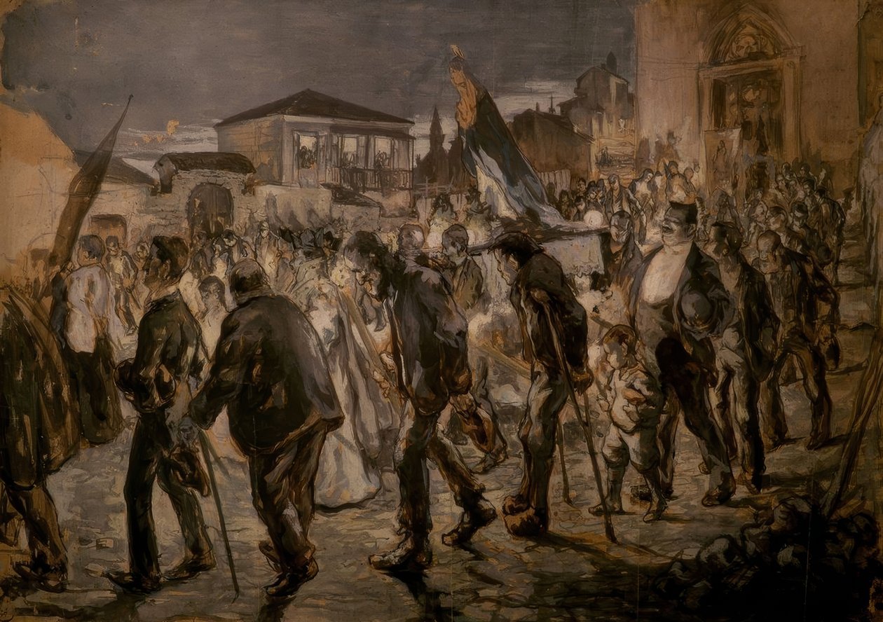 Bir alayı ayrılış by Joaquim Mir i Trinxet