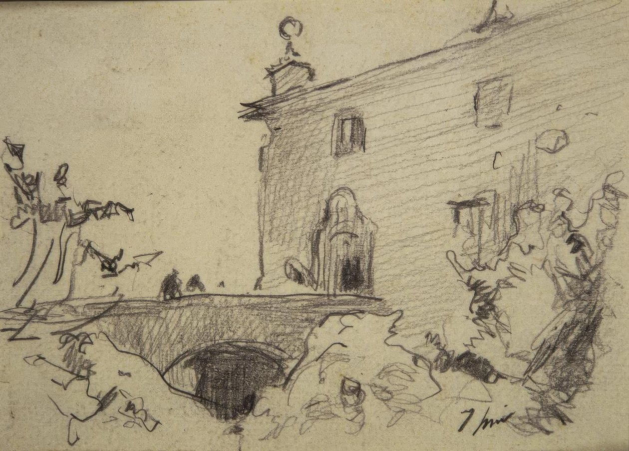 Bir köprü ile saraya erişim by Joaquim Mir i Trinxet