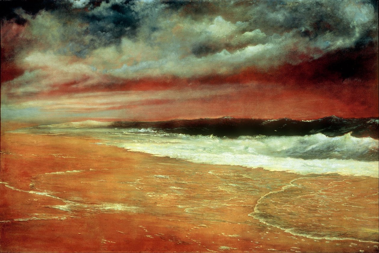 nEspanol: Atardecer en el mar [La ola roja]nLate Afternoon by the Sea [The Red Wave]  by Joaquín Clausell