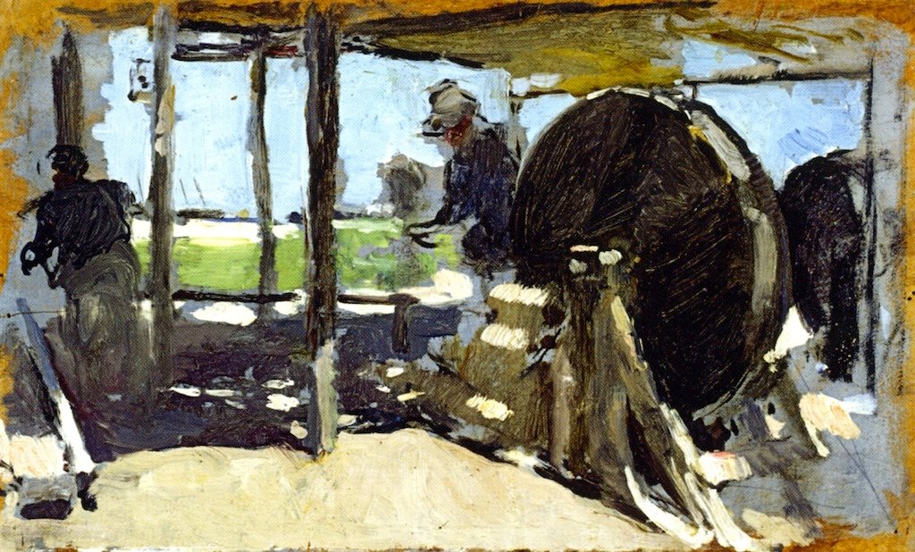 Halat Üreticileri, Valencia çizimiİspanyolca: Cordeleros, Valencia çizgi filmiDeutsch: Reeper Seiler in Valencia Skizzen by Joaquín Sorolla