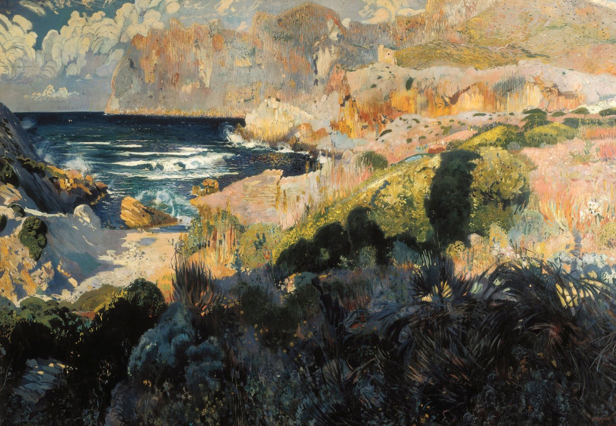 Sant Vicenc Koyu. Joaquim MIR I TRINXET tarafından boyama by Joaquin Mir Trinxet