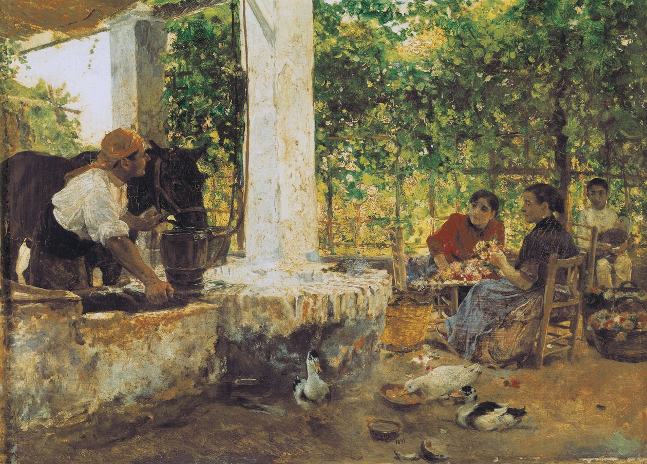 Bir kafesin altındaki figürler by Joaquin Sorolla y Bastida