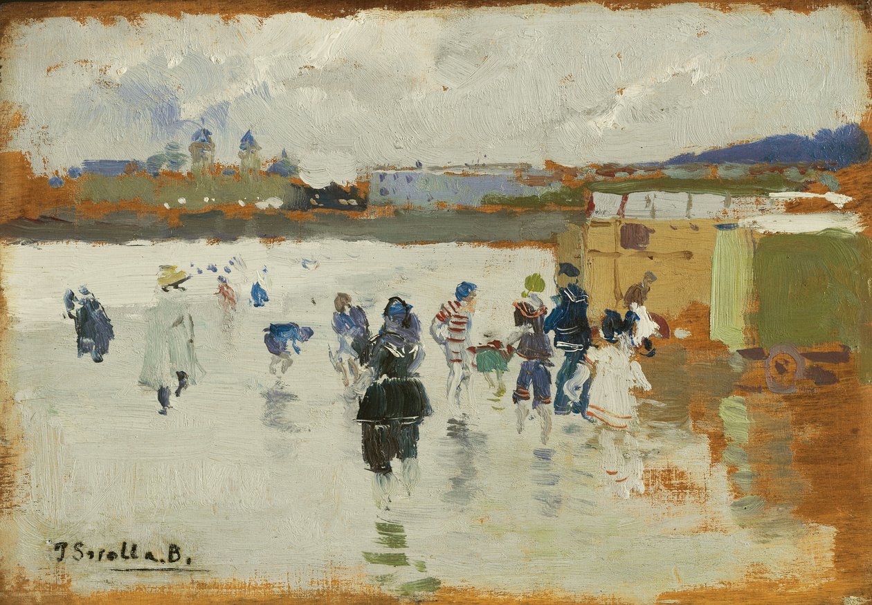 La Concha Plajı, San Sebastian, 1906 by Joaquín Sorolla
