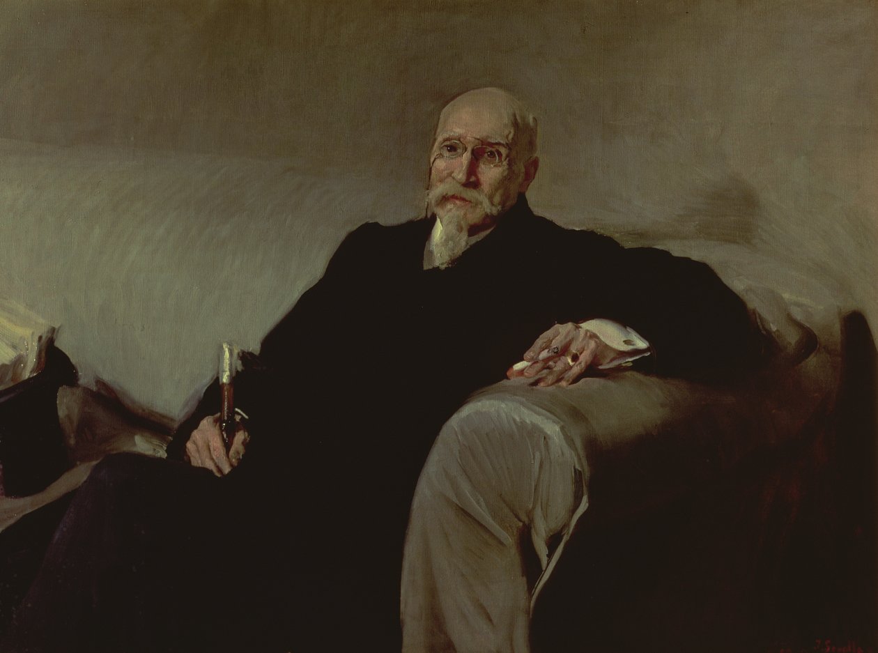 Jose Echegaray y Eizaguire'nin portresi (1832-1916) İspanyol matematikçi ve oyun yazarı by Joaquin Sorolla y Bastida