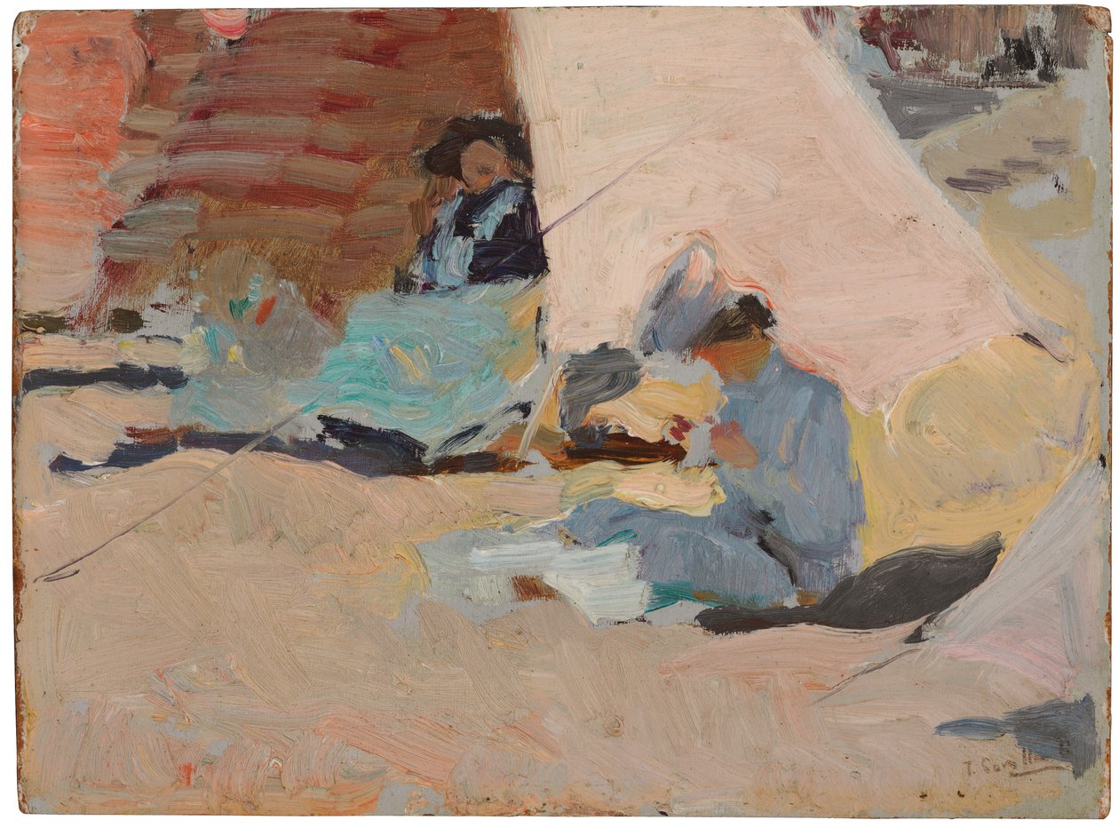 Plaj, Biarritz by Joaquín Sorolla